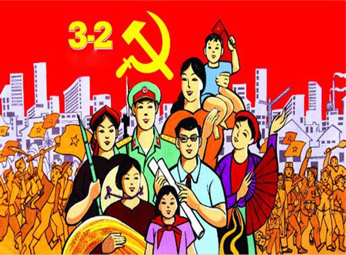 90 năm qua, dưới sự lãnh đạo của Đảng, nhân dân ta đã đoàn kết một lòng giành được nhiều thắng lợi trong công cuộc giải phóng dân tộc, thống nhất đất nước, bảo vệ toàn vẹn chủ quyền lãnh thổ quốc gia và phát triển kinh tế -xã hội nước nhà (ảnh tranh cổ động)