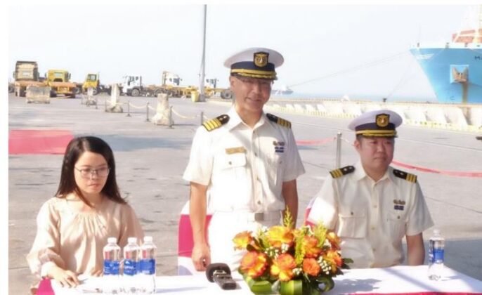 1 min 33 686x420 - Tàu SETTSU của lực lượng bảo vệ bờ biển Nhật Bản tới Đà Nẵng