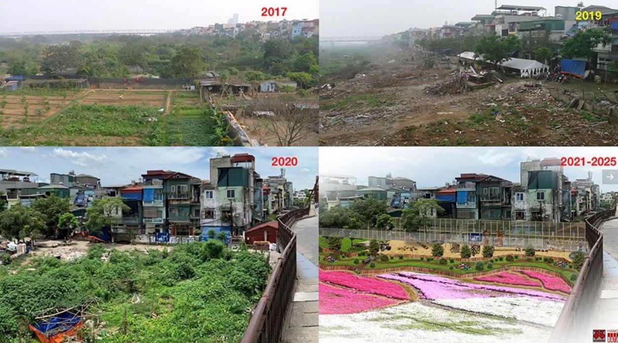 Bien doi khung canh bai Phuc Tan 2017 2021 min - Đô thị sông Hồng và an ninh nguồn nước
