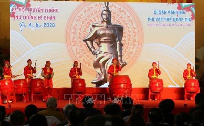 Danh trong khai mac min - Khai mạc Lễ hội truyền thống Nữ tướng Lê Chân năm 2023