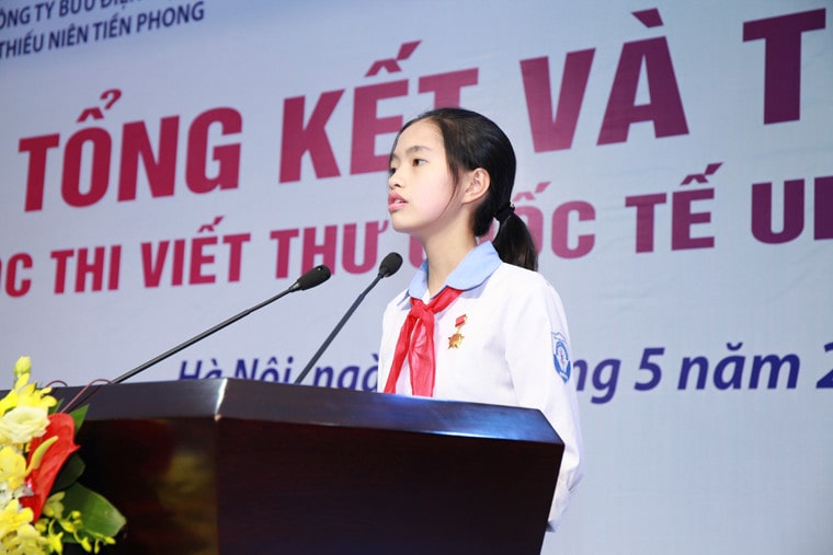 Em Nguyen Thi Bach Duong min - Những bài thi viết thư UPU quốc tế đoạt giải Nhất hay như thế nào?