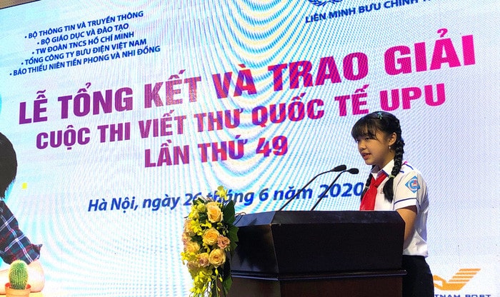Em Phan Hoang Phuong Nhi min - Những bài thi viết thư UPU quốc tế đoạt giải Nhất hay như thế nào?