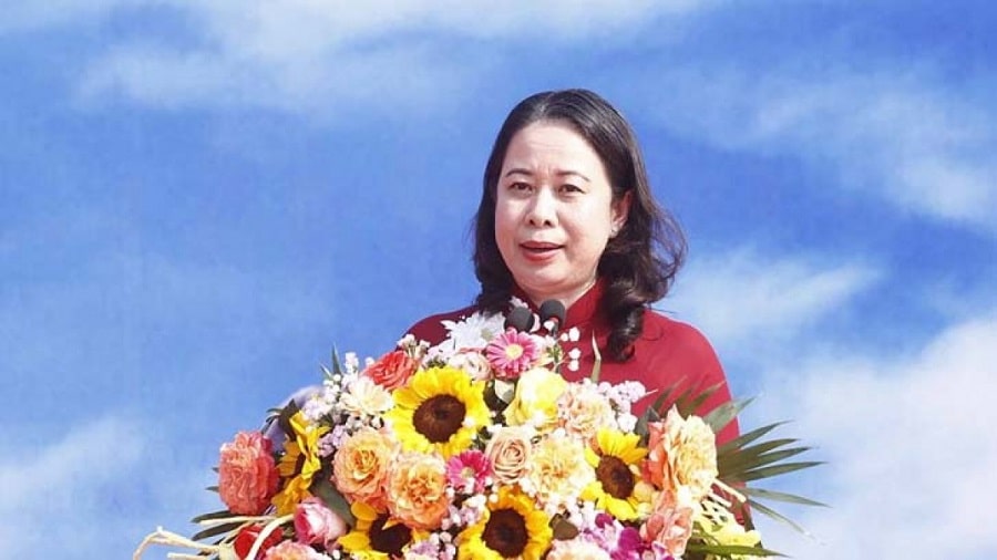 Quyen Chu tich nuoc Vo Thi Anh Xuan phat bieu min - Quyền Chủ tịch nước dự Ngày hội sắc xuân trên mọi miền Tổ quốc