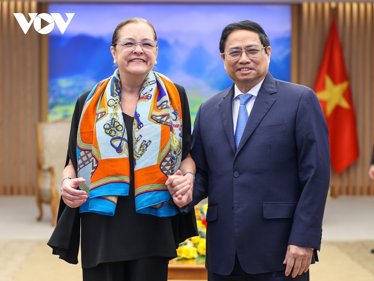 Thu tuong Pham Minh Chinh tiep min - Thủ tướng Phạm Minh Chính tiếp Bộ trưởng Ngoại giao Cộng hòa El Salvador