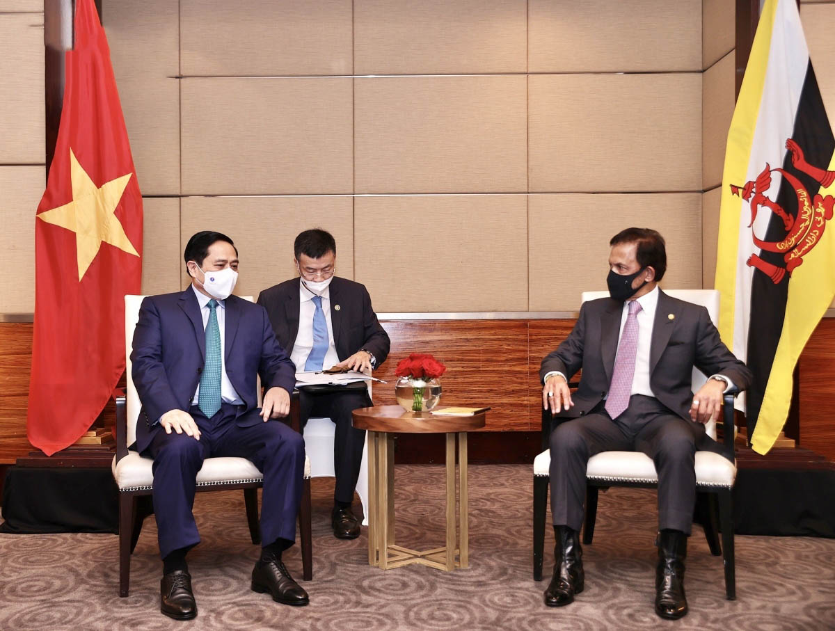 Thu tuong Pham Minh Chinh va Quoc Vuong Brunei Hassanal Bolkiah min - Thúc đẩy quan hệ Đối tác toàn diện Việt Nam - Brunei