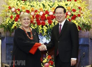 Chủ tịch nước Võ Văn Thưởng tiếp cựu Tổng thống Chile Bachelet