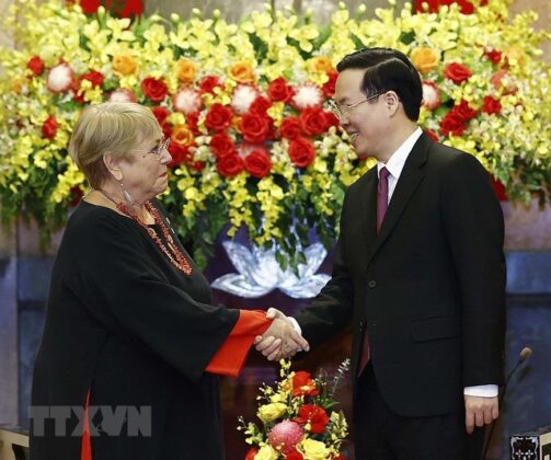 Chủ tịch nước V&otilde; Văn Thưởng tiếp cựu Tổng thống Chile Michelle Bachelet 2