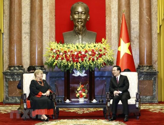 Chủ tịch nước V&otilde; Văn Thưởng tiếp cựu Tổng thống Chile Michelle Bachelet 5