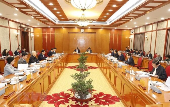 5 min 47 670x420 - Tổng Bí thư Nguyễn Phú Trọng chủ trì cuộc họp Bộ Chính trị, Ban Bí thư