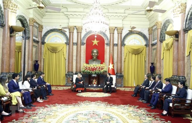 Chủ tịch nước V&otilde; Văn Thưởng tiếp cựu Tổng thống Chile Michelle Bachelet 6