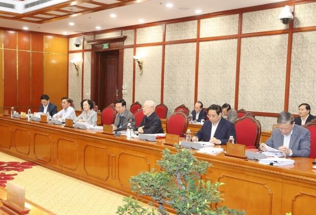 8 min 27 619x420 - Tổng Bí thư Nguyễn Phú Trọng chủ trì cuộc họp Bộ Chính trị, Ban Bí thư