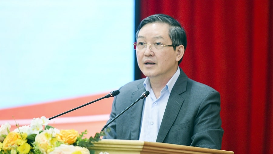 Chủ tịch Liên đoàn Thương mại và Công nghiệp Việt Nam Phạm Tấn Công phát biểu