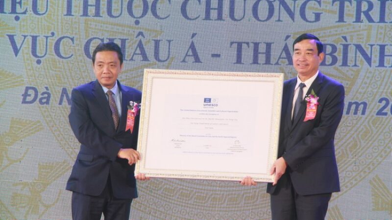 Đà Nẵng: Nhận bằng Di sản tư liệu Ký ức thế giới