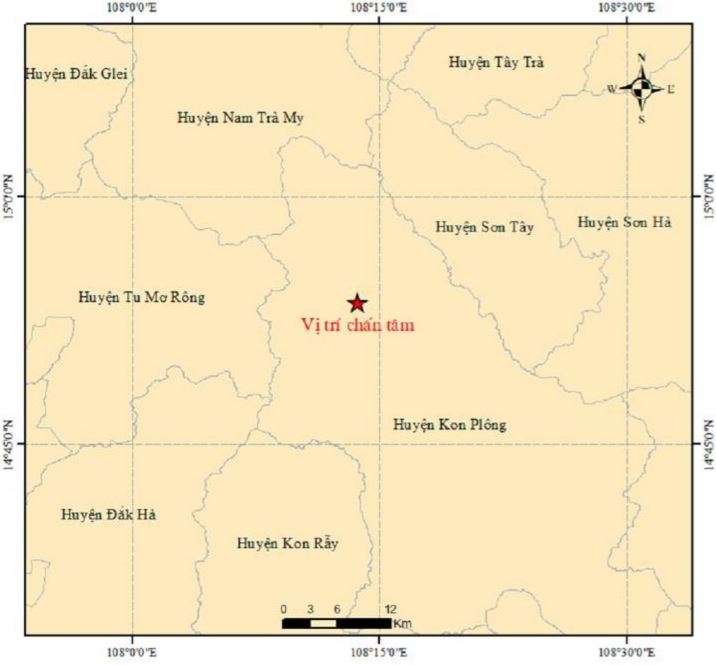 Kon Tum xay ra 2 tran dong dat lien tiep min - Kon Tum xảy ra 2 trận động đất liên tiếp