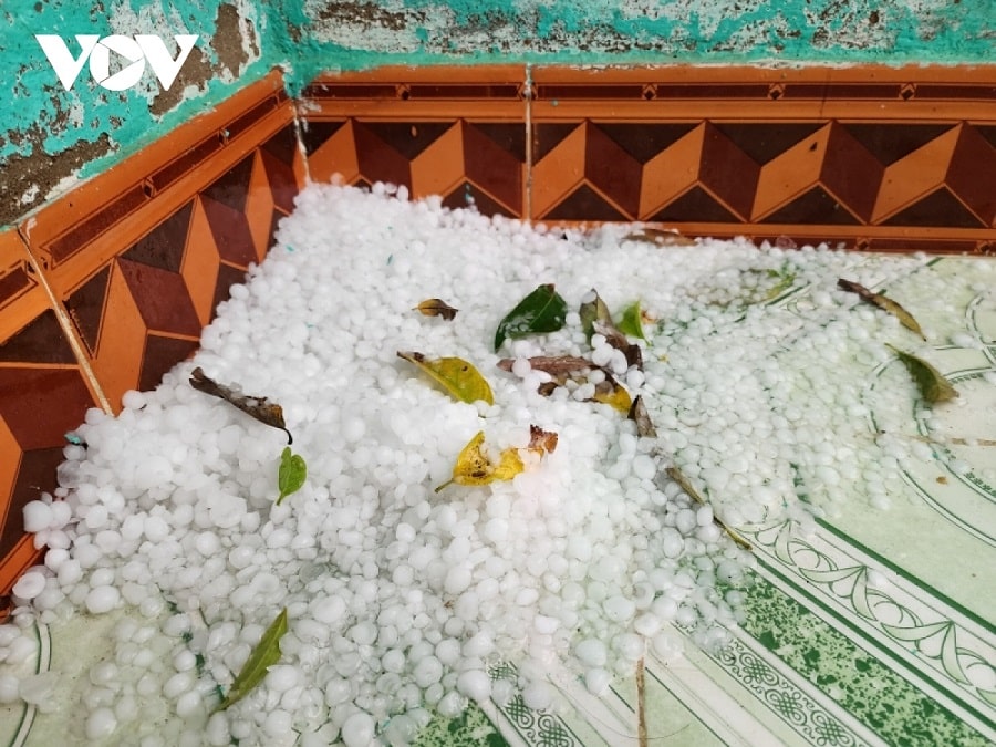 Lần thứ 2 trong 1 tháng tại Điện Biên xuất hiện mưa đá