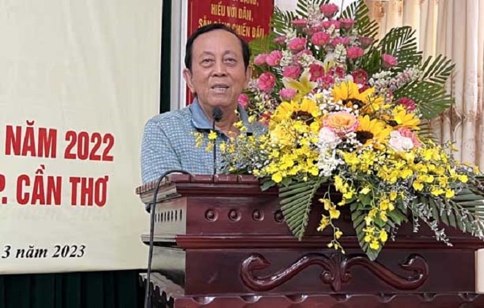 Nhạc sĩ Nguyễn Thành Kiên phát biểu chúc mừng