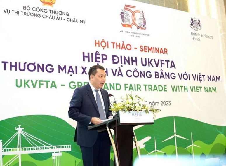 Thu truong Bo Cong Thuong Dang Hoang An min - Hiệp định UKVFTA – Thương mại xanh và công bằng với Việt Nam