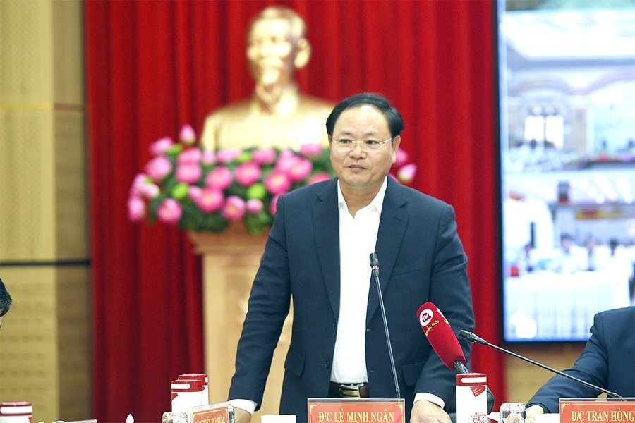 Thứ trưởng Bộ Tài nguyên và Môi trường Lê Minh Ngân phát biểu