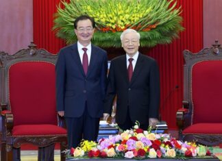 Tổng Bí thư Nguyễn Phú Trọng tiếp Bí thư Tỉnh ủy Vân Nam (Trung Quốc)