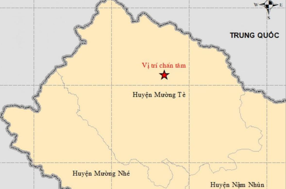 Động đất 4,4 độ richter tại Mường Tè (Lai Châu) gây rung lắc mạnh