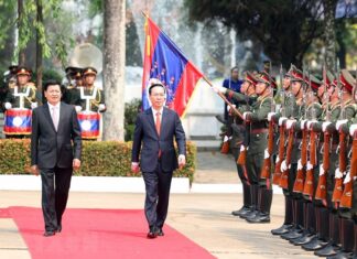 Lễ đón Chủ tịch nước Võ Văn Thưởng thăm chính thức Lào