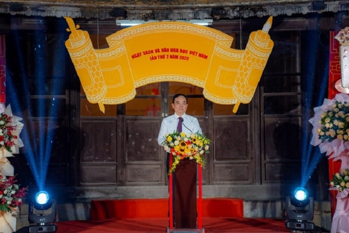 Phó Thủ tướng Chính phủ Trần Lưu Quang phát biểu khai mạc Ngày Sách và Văn hóa đọc Việt Nam lần thứ 2 diễn ra tại TP. Huế