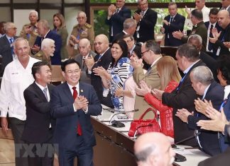 Ông Vương Đình Huệ phát biểu tại phiên họp đặc biệt của Quốc hội Cuba