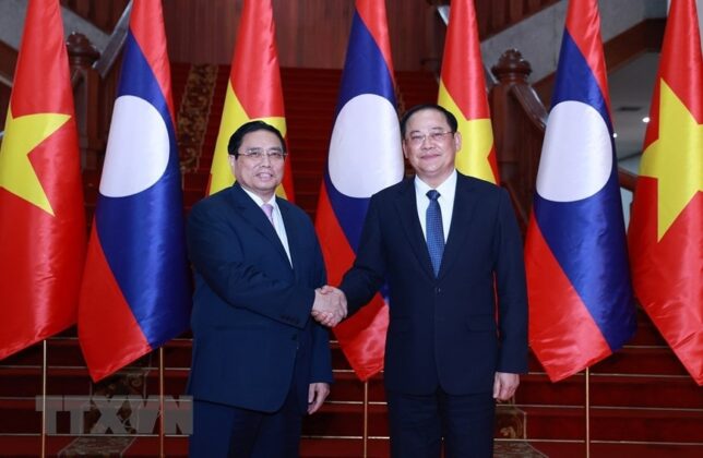 3 min 9 644x420 - Thủ tướng Phạm Minh Chính hội kiến Thủ tướng Lào Sonexay Siphandone