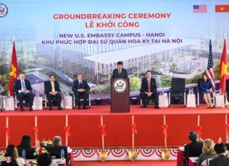 Toàn cảnh lễ khởi công đại sứ quán 1,2 tỷ USD của Mỹ tại Hà Nội