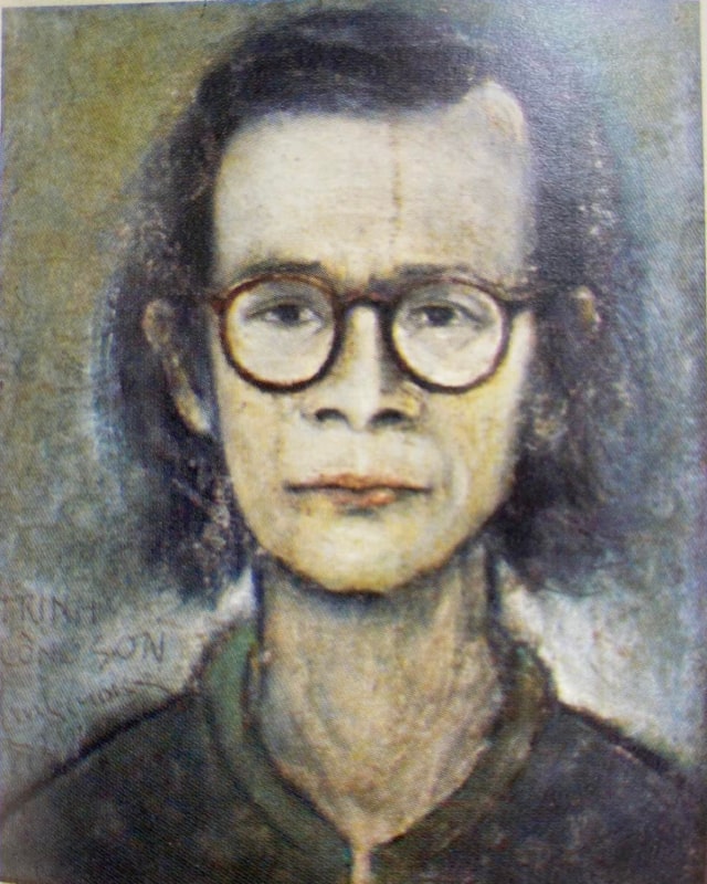 Chân dung Trịnh Công Sơn qua nét vẽ Đinh Cường.