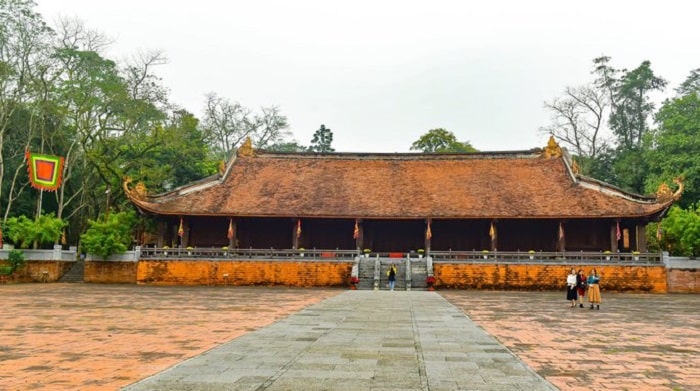 Chính điện Lam Kinh được phục dựng trên nền móng cũ