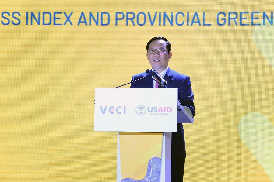 Ong Pham Tan Cong Chu tich VCCI phat bieu tai hoi nghi min - Quảng Ninh năm thứ 6 liên tiếp dẫn đầu PCI, Bắc Giang bứt tốc lên thứ 2