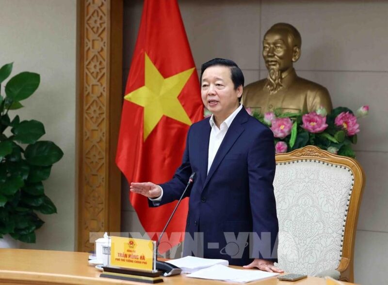 Phó Thủ tướng Trần Hồng Hà phát biểu chỉ đạo.