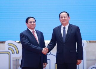 Thủ tướng Phạm Minh Chính và các nước thành viên Ủy hội sông Mekong họp hẹp