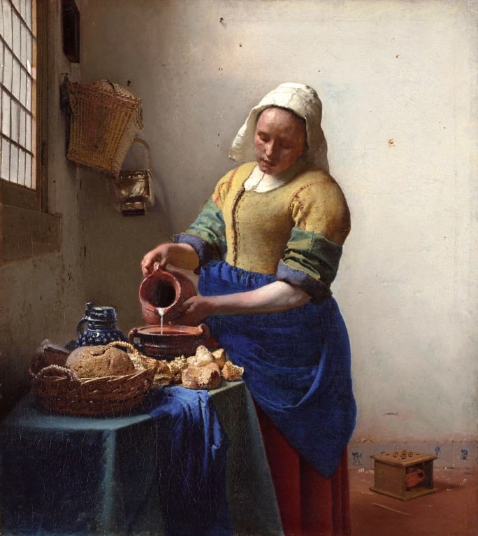 Tranh The Milkmaid cua Johannes Vermeer min - Thơ Wisława Szymborska