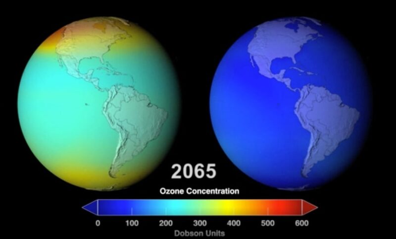 Theo kế hoạch, tầng ozone sẽ hồi phục hoàn toàn vào năm 2065. Ảnh: NASA.