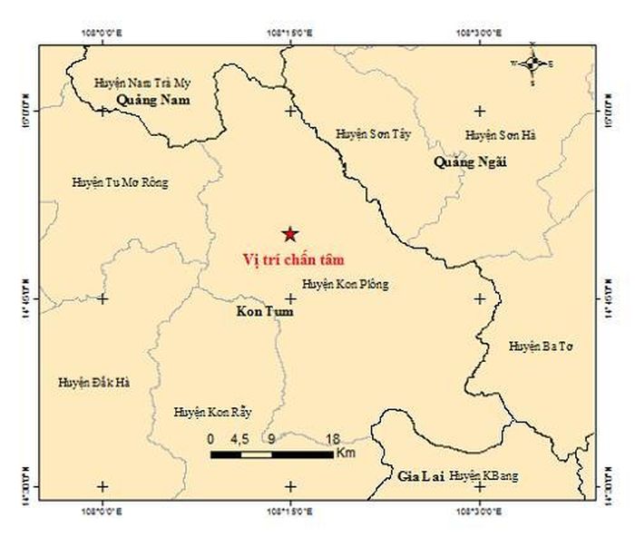 Lại liên tiếp xảy ra động đất ở Kon Tum