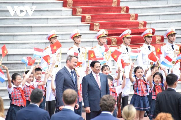 1 min 5 630x420 - Thủ tướng Phạm Minh Chính chủ trì lễ đón Thủ tướng Đại Công quốc Luxembourg