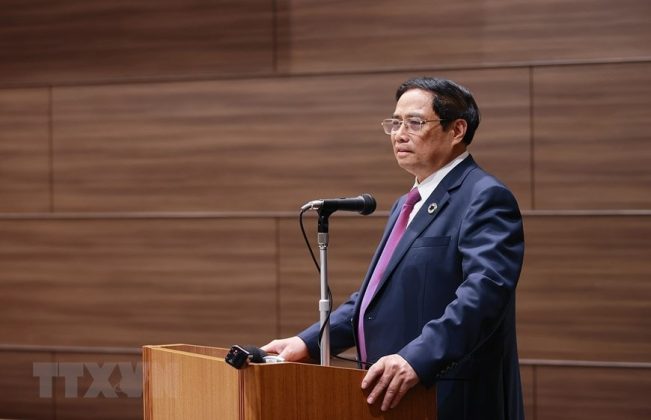 Thủ tướng ph&aacute;t biểu tại Tọa đ&agrave;m kinh doanh Việt Nam-Nhật Bản