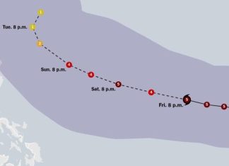 Siêu bão Mawar tiến sát đất liền Philippines, đe dọa nhiều quốc gia