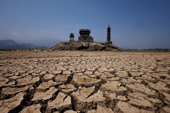 Ngoi chua tren dao Louxingdun - Phát hiện hơn một nửa số hồ trên thế giới bị thu hẹp