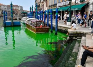 Đã làm rõ tại sao nước kênh ở Venice chuyển màu xanh huỳnh quang