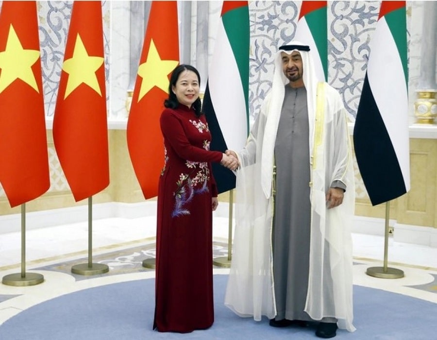 Tong thong UAE Sheikh Mohamed bin Zayed don Pho Chu tich nuoc Vo Thi Anh Xuan min - Phó Chủ tịch nước Võ Thị Ánh Xuân hội kiến Tổng thống UAE