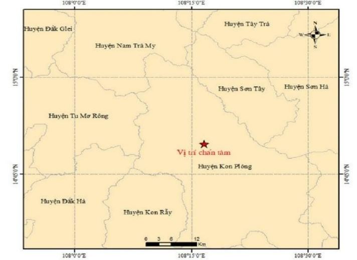 1 tuần, Kon Tum xảy ra 16 trận động đất