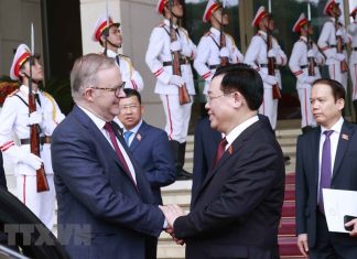 Chủ tịch Quốc hội Vương Đình Huệ tiếp Thủ tướng Australia Albanese