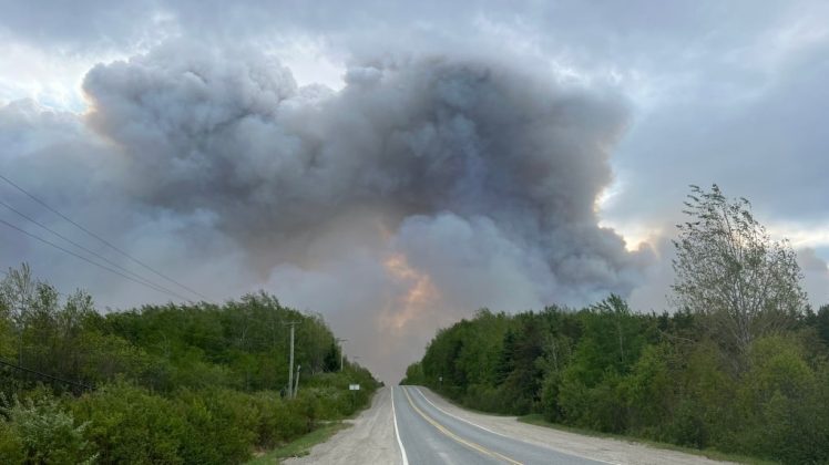 Thủ hiến của Quebec Francois Legault cho biết tỉnh n&agrave;y chỉ c&oacute; thể đối ph&oacute; đồng thời khoảng 40 vụ ch&aacute;y. "Tuy nhi&ecirc;n, ch&uacute;ng t&ocirc;i c&oacute; đến 150 vụ ch&aacute;y ở thời điểm hiện tại. Ch&iacute;nh v&igrave; vậy, ch&iacute;nh quyền phải tập trung nguồn lực ở c&aacute;c khu vực nguy cấp hơn", &ocirc;ng Legault trả lời ph&oacute;ng vi&ecirc;n. Trong ảnh, kh&oacute;i bốc l&ecirc;n từ một vụ ch&aacute;y ở khu vực Abitibi-Ouest của Quebec. Ảnh: Noovo Info.