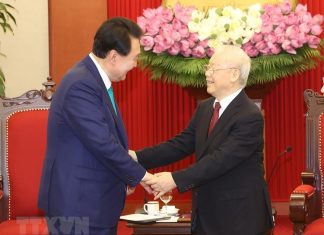 Tổng Bí thư Nguyễn Phú Trọng tiếp Tổng thống Hàn Quốc Yoon Suk Yeol