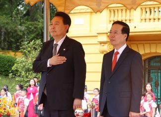 Chủ tịch nước Võ Văn Thưởng chủ trì Lễ đón Tổng thống Hàn Quốc