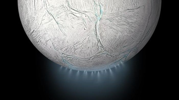 Enceladus va cac luong hoi nuoc mang dau hieu su song - Một thiên thể gần Trái Đất 'phát tín hiệu' sự sống