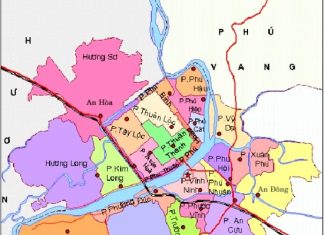 bản đồ hành chính phường An Tây thành phố huế